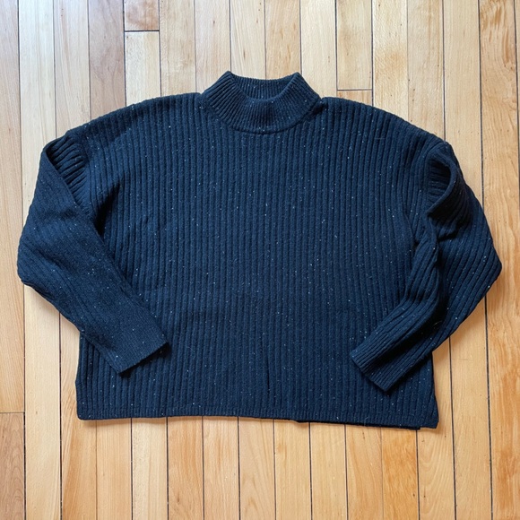 Madewell Cashmere Ribbed Mockneck Sweater NWT - Picture 4 of 5